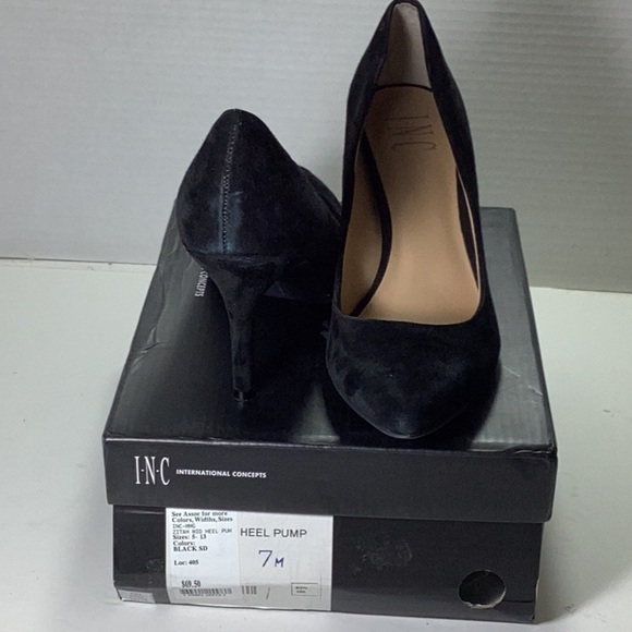 INC International Concepts Womens Zitah Leather Pointed Toe, Black - Picture 3 of 5